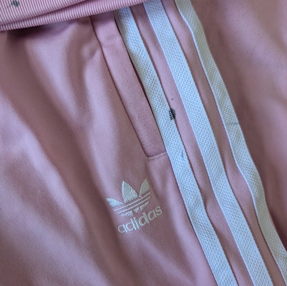 Adidas Pink Tracksuit with White Stripes - Picture 3 of 8